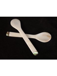 1 x Perlmutt Eierl&ouml;ffel Kompottl&ouml;ffel Tristan mit Abalone Intarsie 14 cm   = Code B