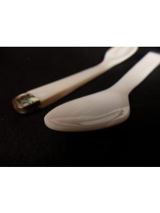 1 x Perlmutt Eierl&ouml;ffel Kompottl&ouml;ffel Tristan mit Abalone Intarsie 14 cm   = Code B