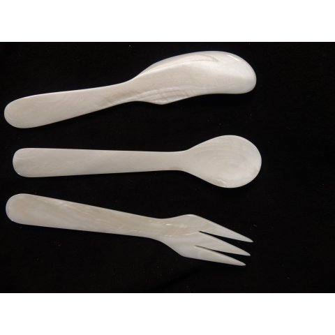 1 Perlmutt Besteck hell irisierend 14 cm  = Code D