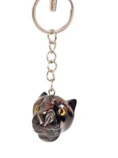 Schl&uuml;sselanh&auml;nger Katze aus Horn D: 2,5 cm =...