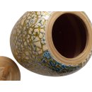Vietnam Bambus Dose Bonglie  mit Eierschalen belegt H: 18 cm = Code G