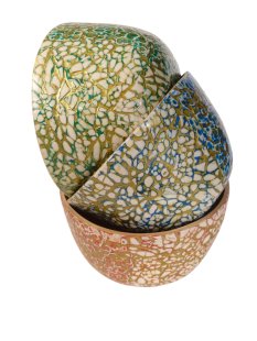 Vietnam Bambus Schale Tulu mit Eierschalen belegt D: 15...